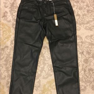 Faux leather pants